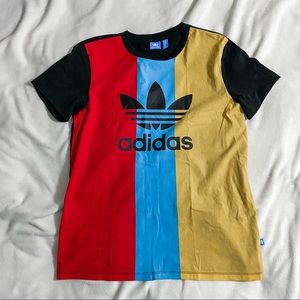 Adidas Trefoil Tricolor T Shirt - Small